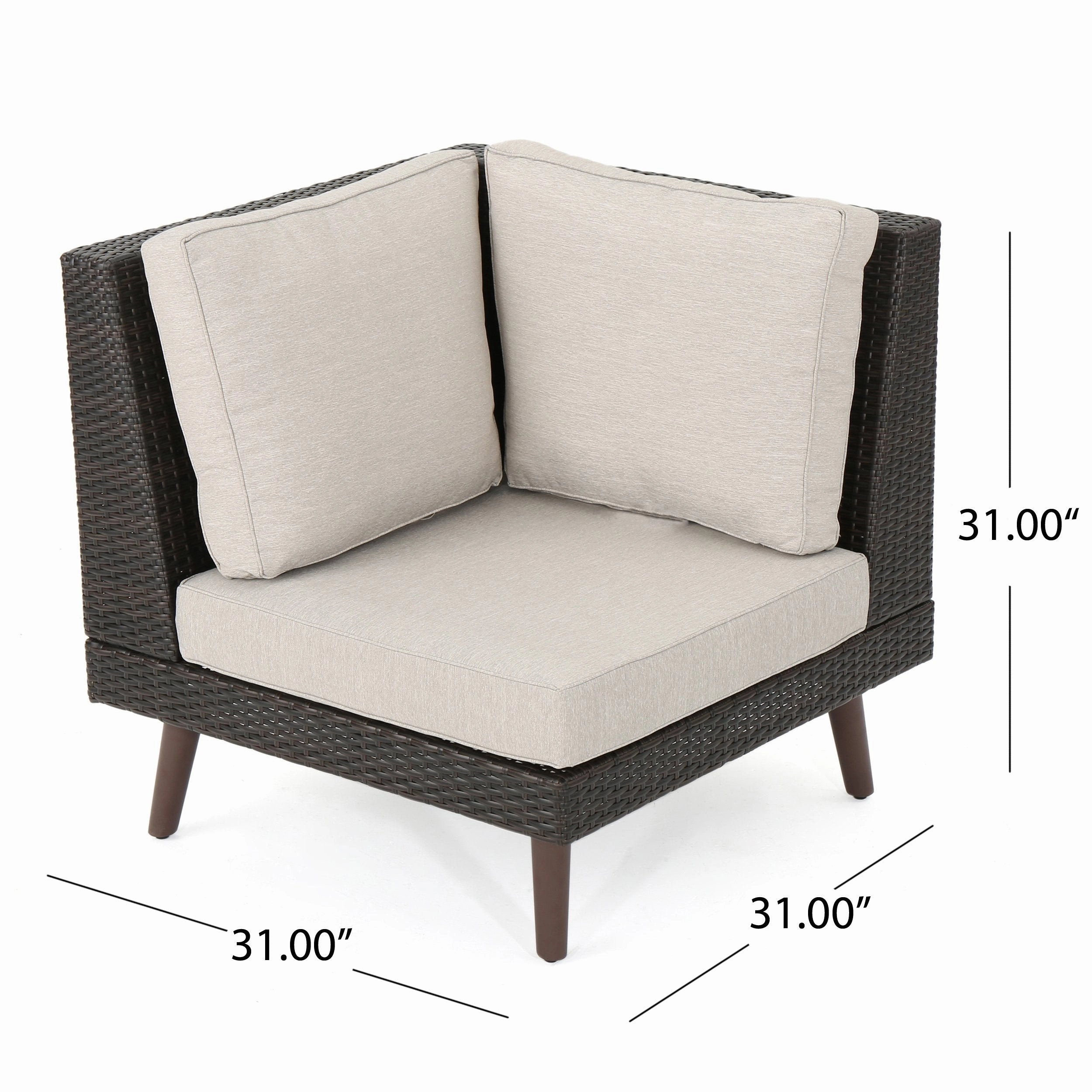 Outdoor Wicker Sofa Set with Water Resistant Cushions - NH877003
