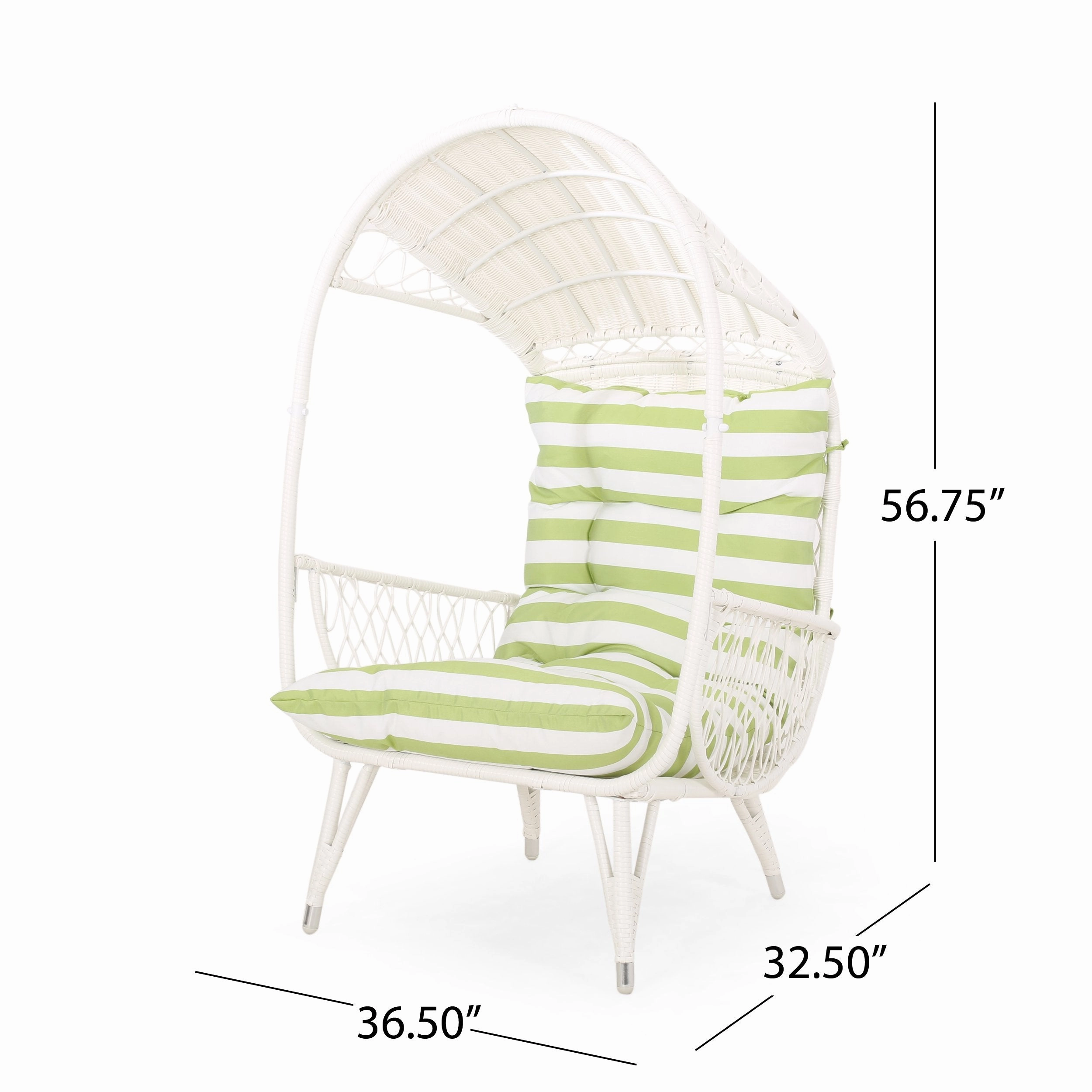Outdoor Wicker Standing Basket Chair with Cushion - NH233113