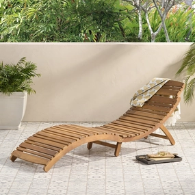 Outdoor Wood Folding & Portable Chaise Lounge - NH025732 patio umbrella, gazebo
