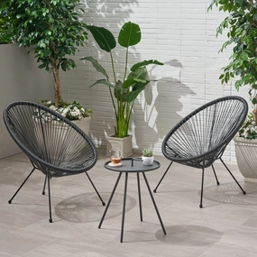 Outdoor Woven 3 Piece Chat Set - NH884903 outdoor furniture, garden bench