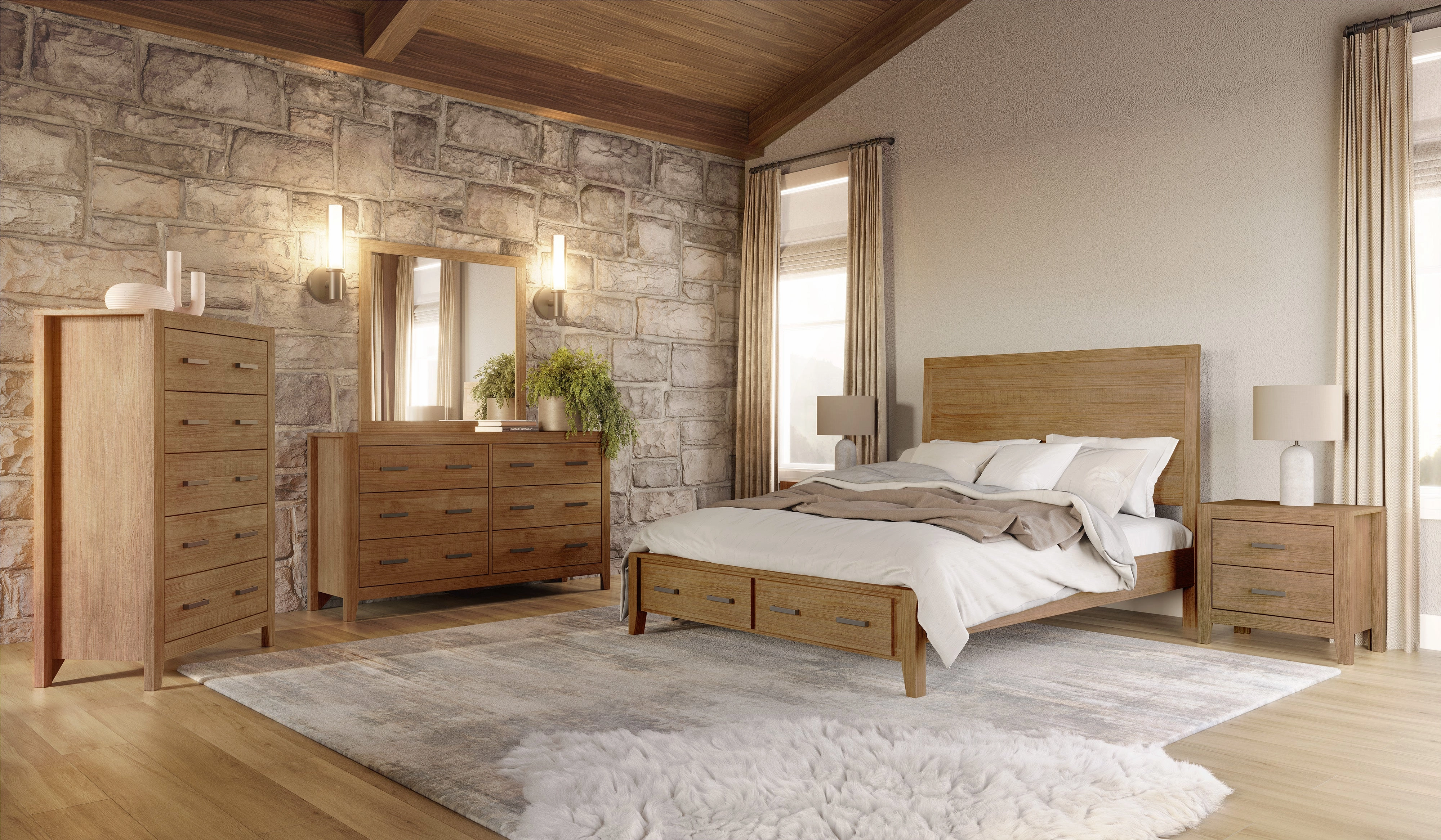 Palm Harbour 6 Drawer Dresser - Rustic Natural