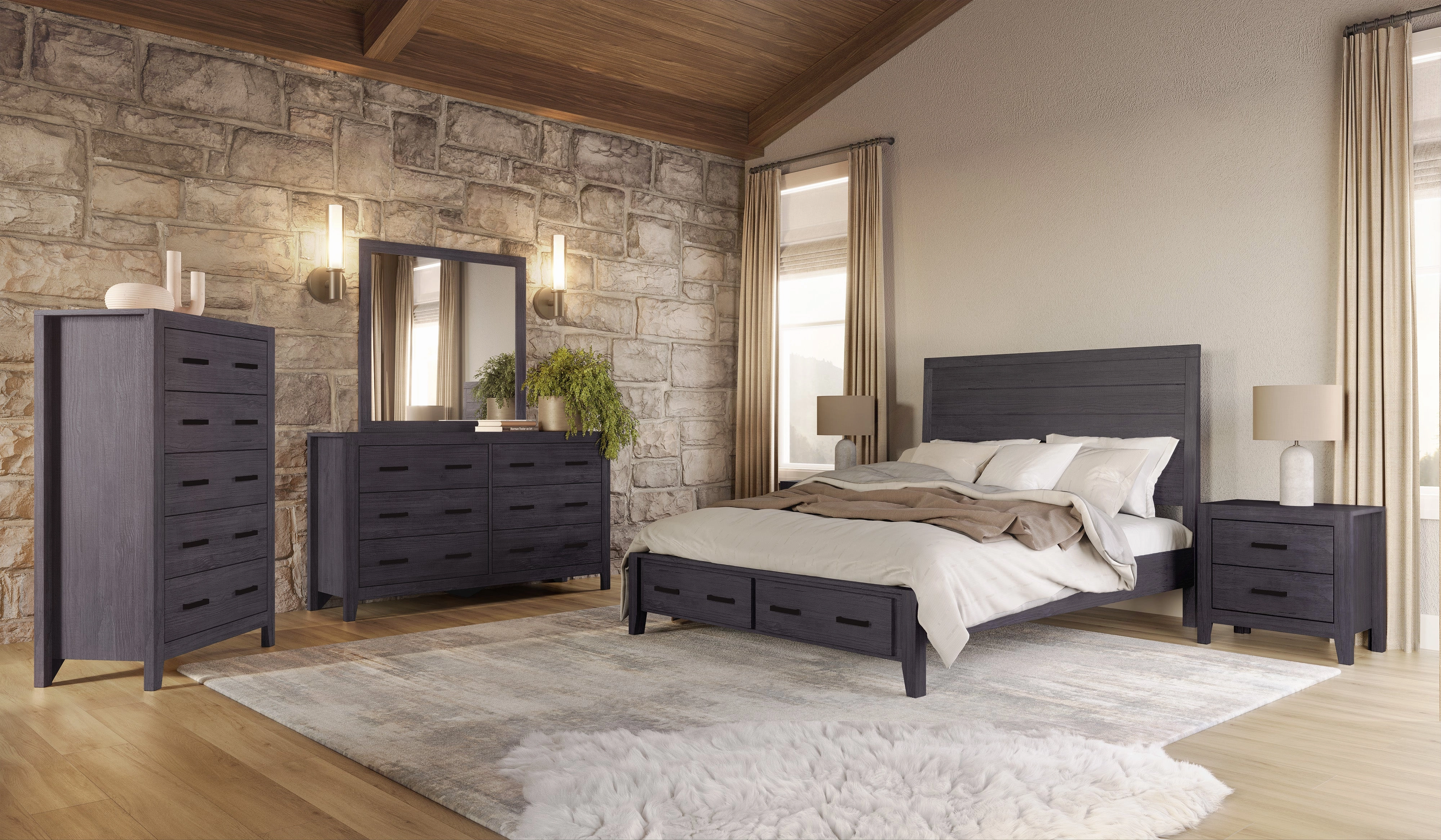 Palm Harbour Mirror - Grey