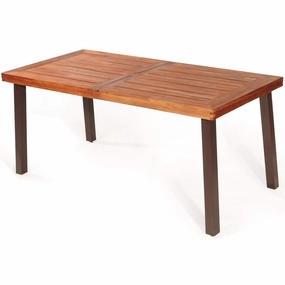 Patio Dining Table with Umbrella Hole, Outdoor Picnic Table for Backyard kitchen towel, placemats