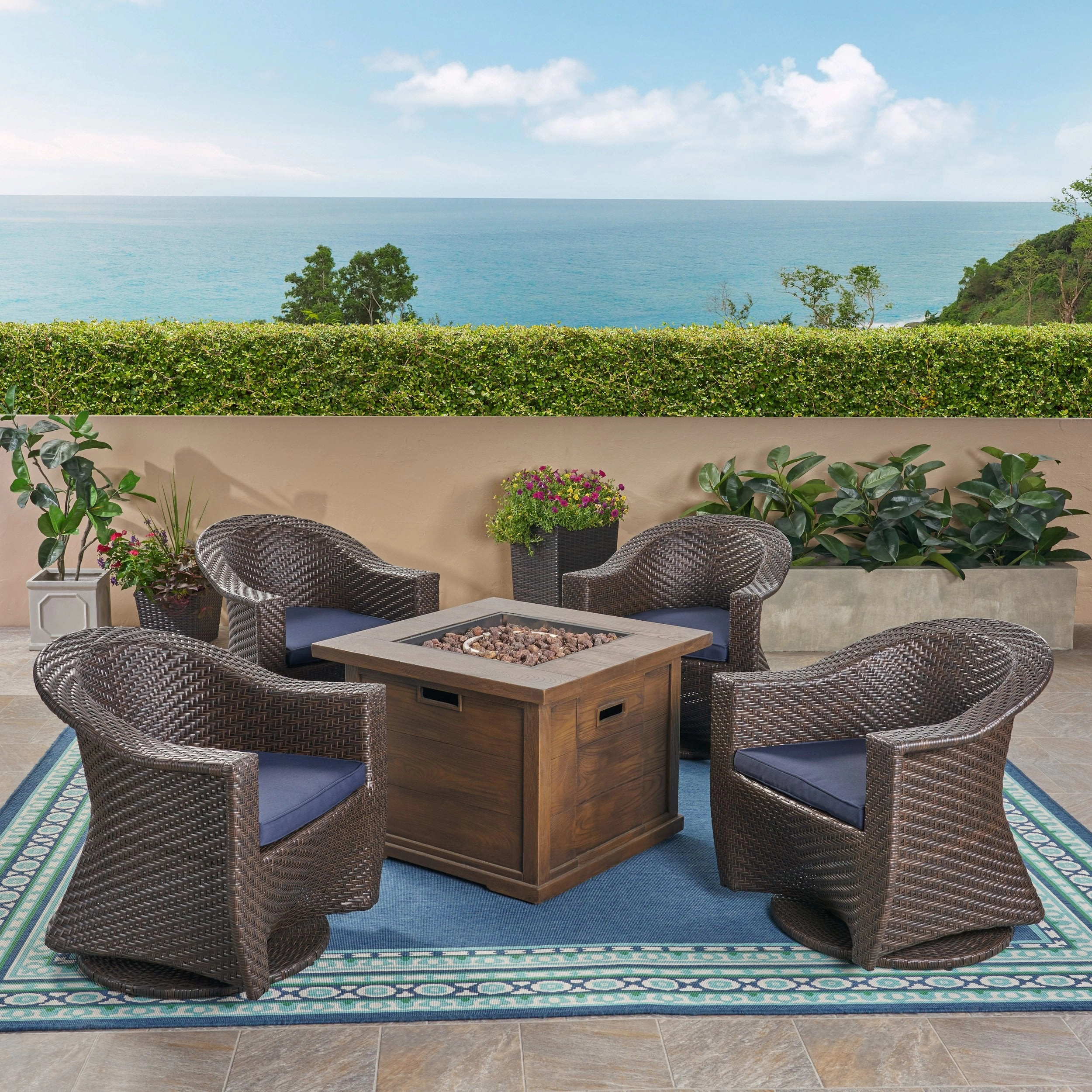 Patio Fire Pit Set - NH652703 outdoor furniture, garden bench