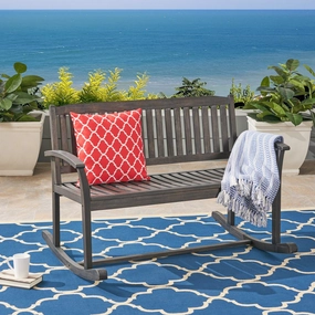 Patio Rocking Love Seat - NH308503 outdoor furniture, garden bench