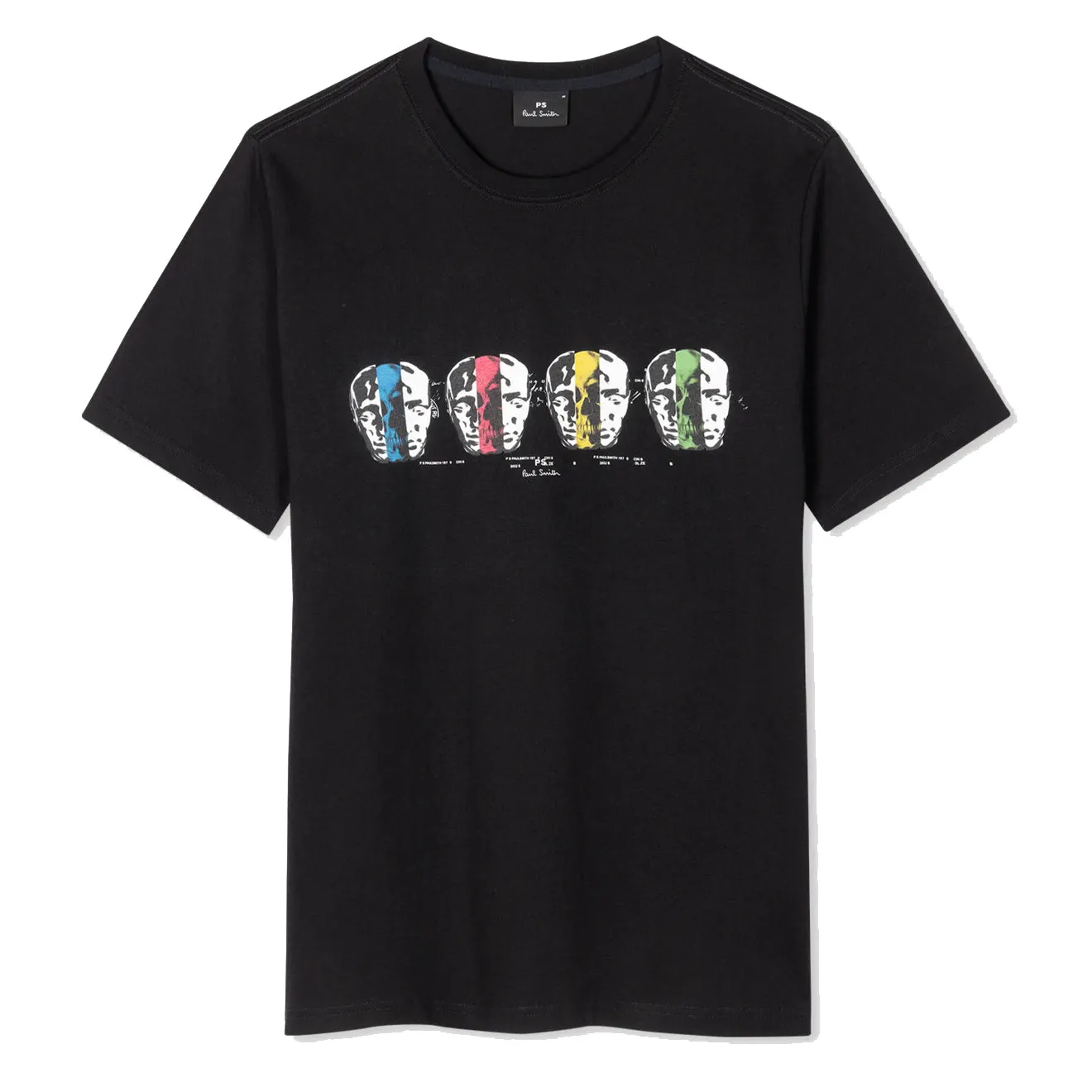 Paul Smith Reg Fit T Shirt Faces  Black