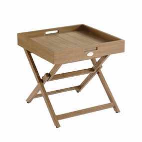 Pedra Aluminium Outdoor Side Tray Table, Natural