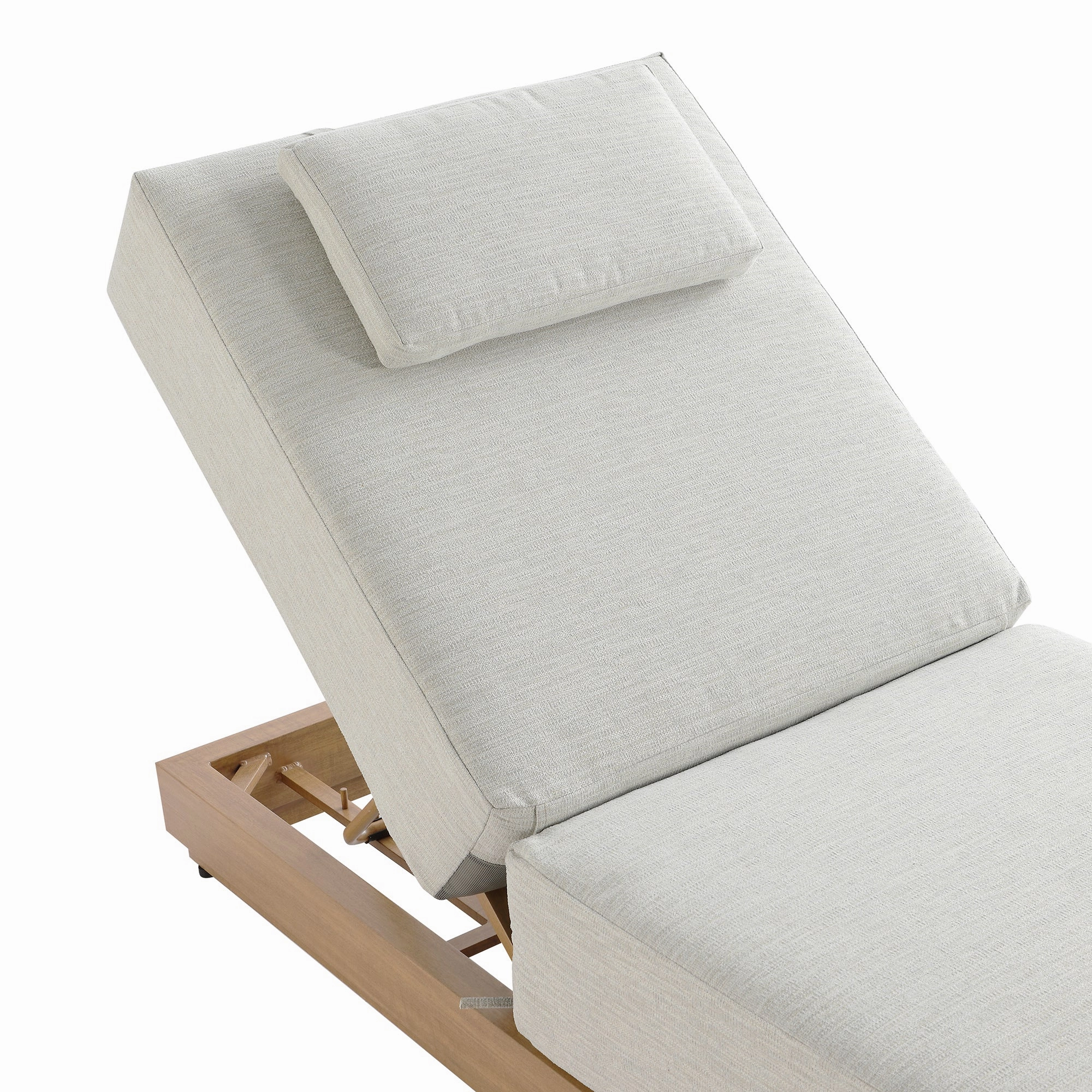Pedra Rope and Aluminium Outdoor Sun Lounger and Side Table Set, Natural