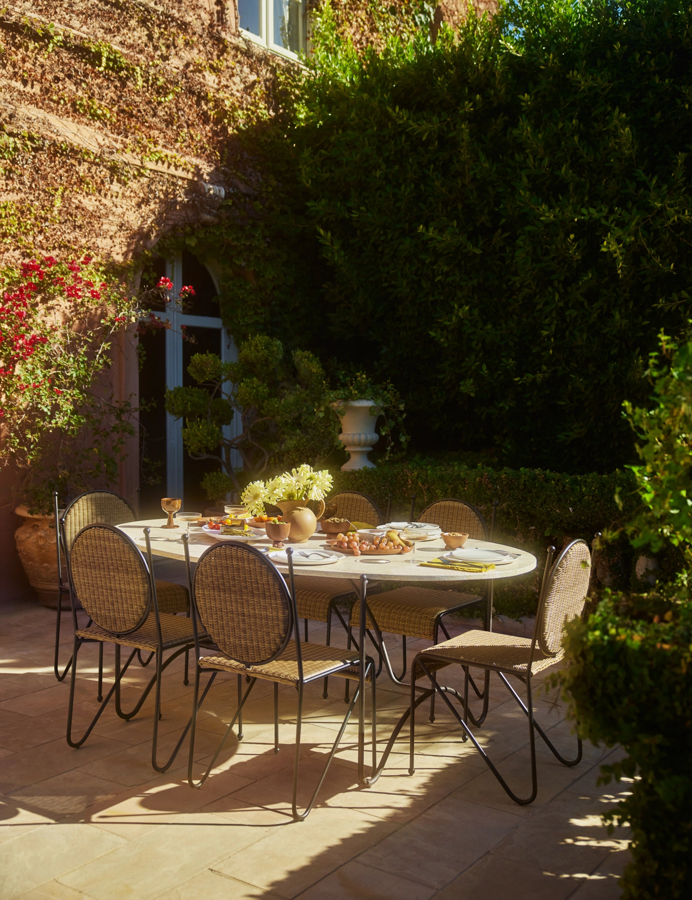 Peggy Outdoor Oval Dining Table by Sarah Sherman Samuel