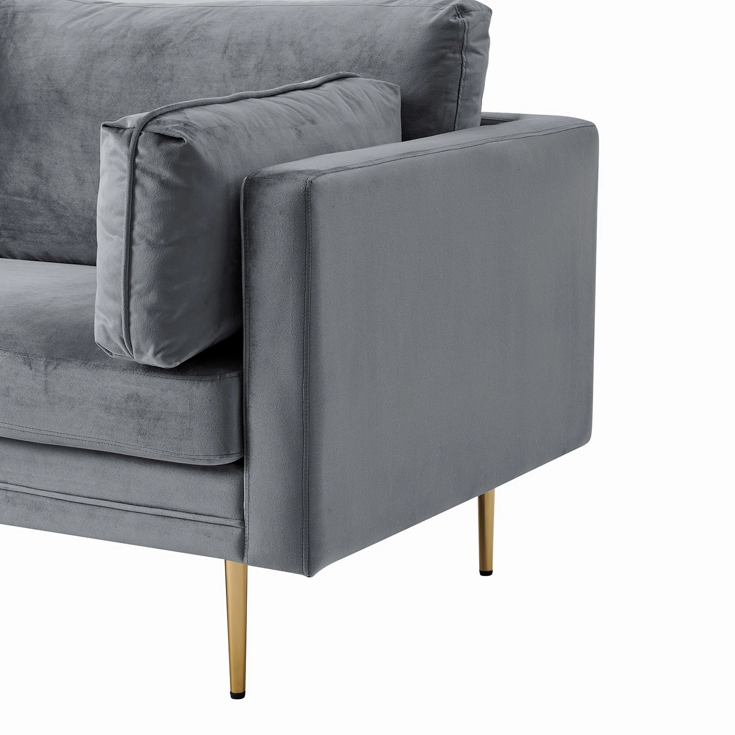 Pelham Grey Velvet Fabric Sofa