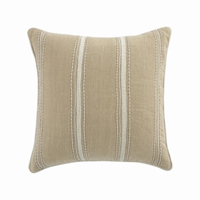 Pembroke Stripe 100% Linen Oatmeal Cushion