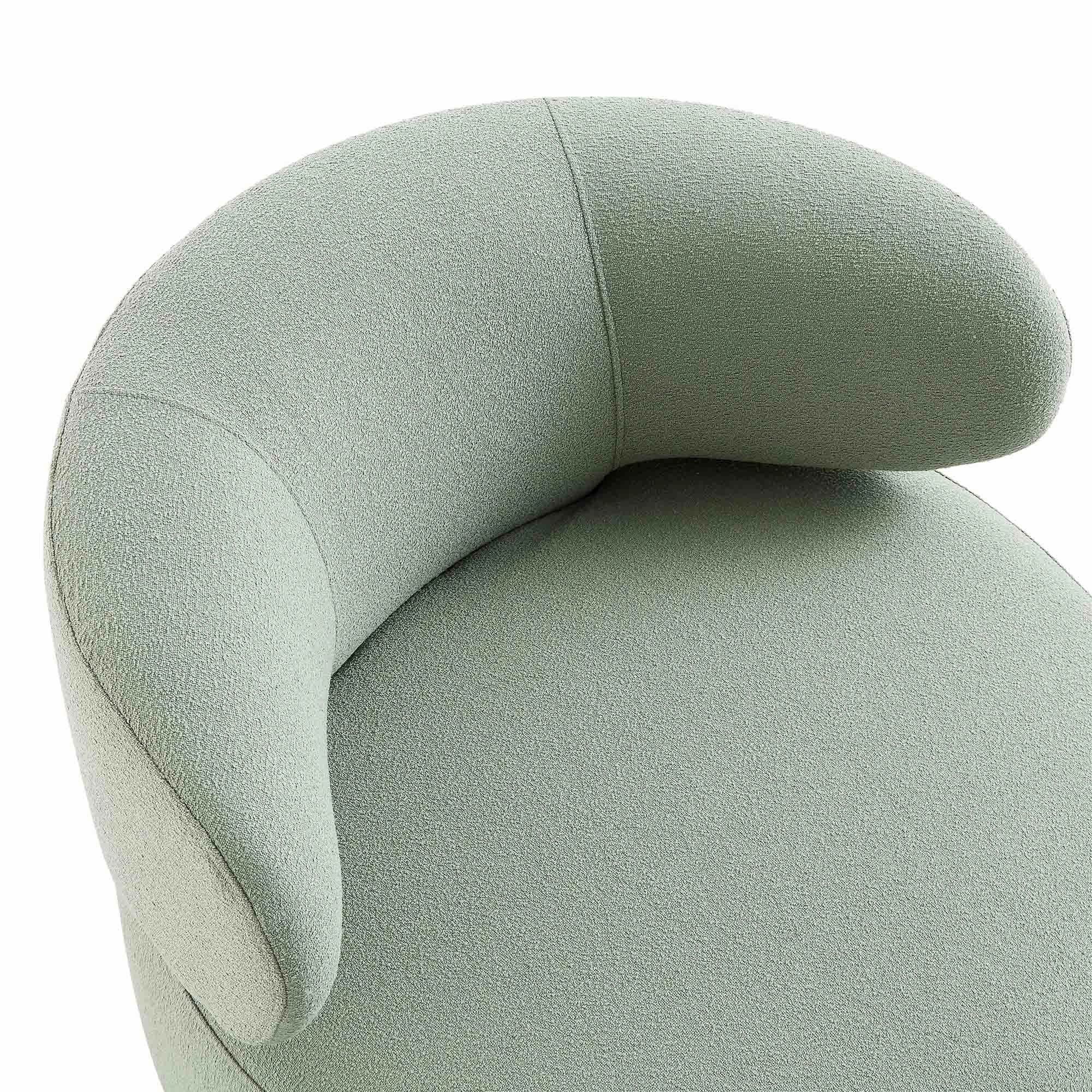 Penn Sage Green Boucle Wing Back Accent Chair