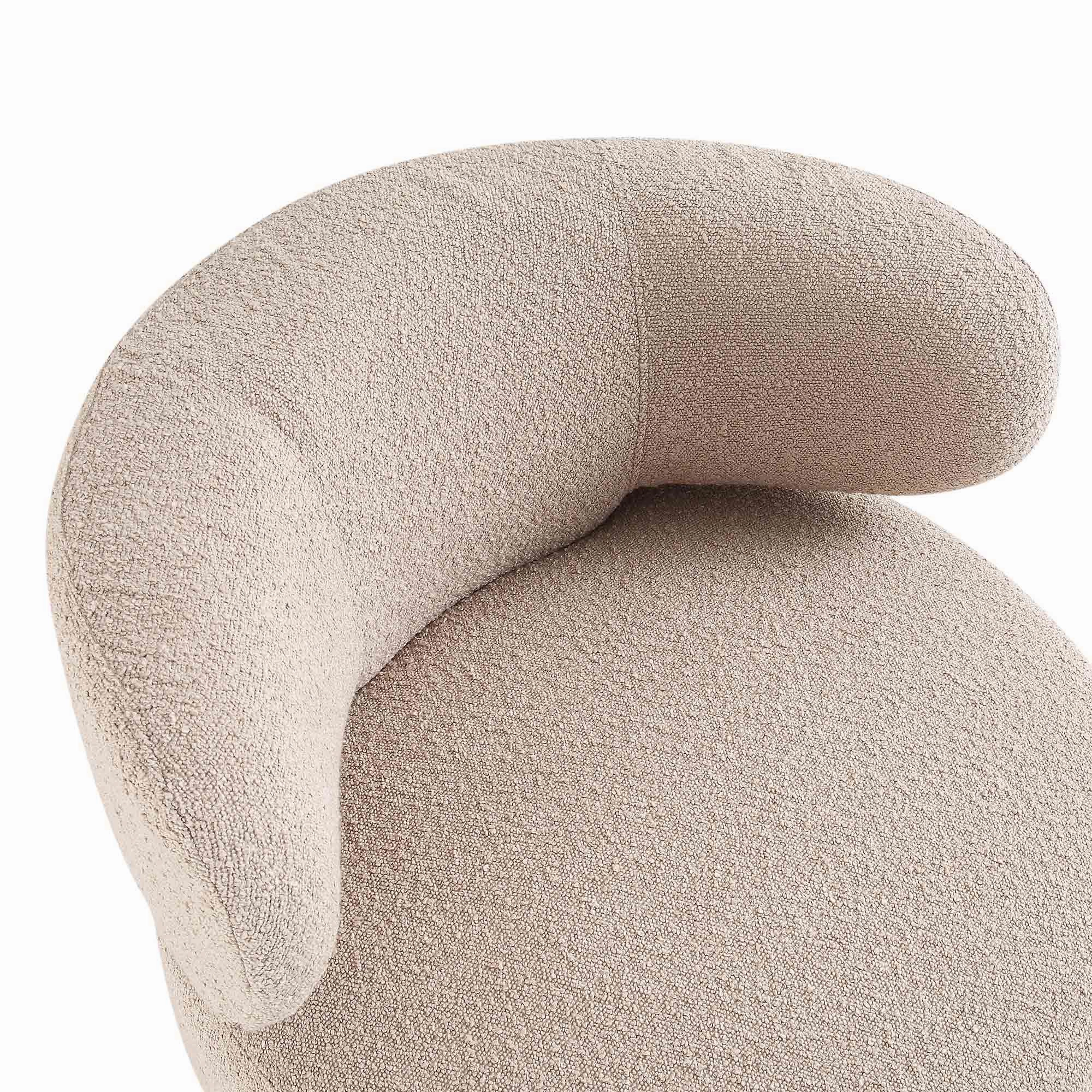 Penn Taupe Boucle Wing Back Accent Chair