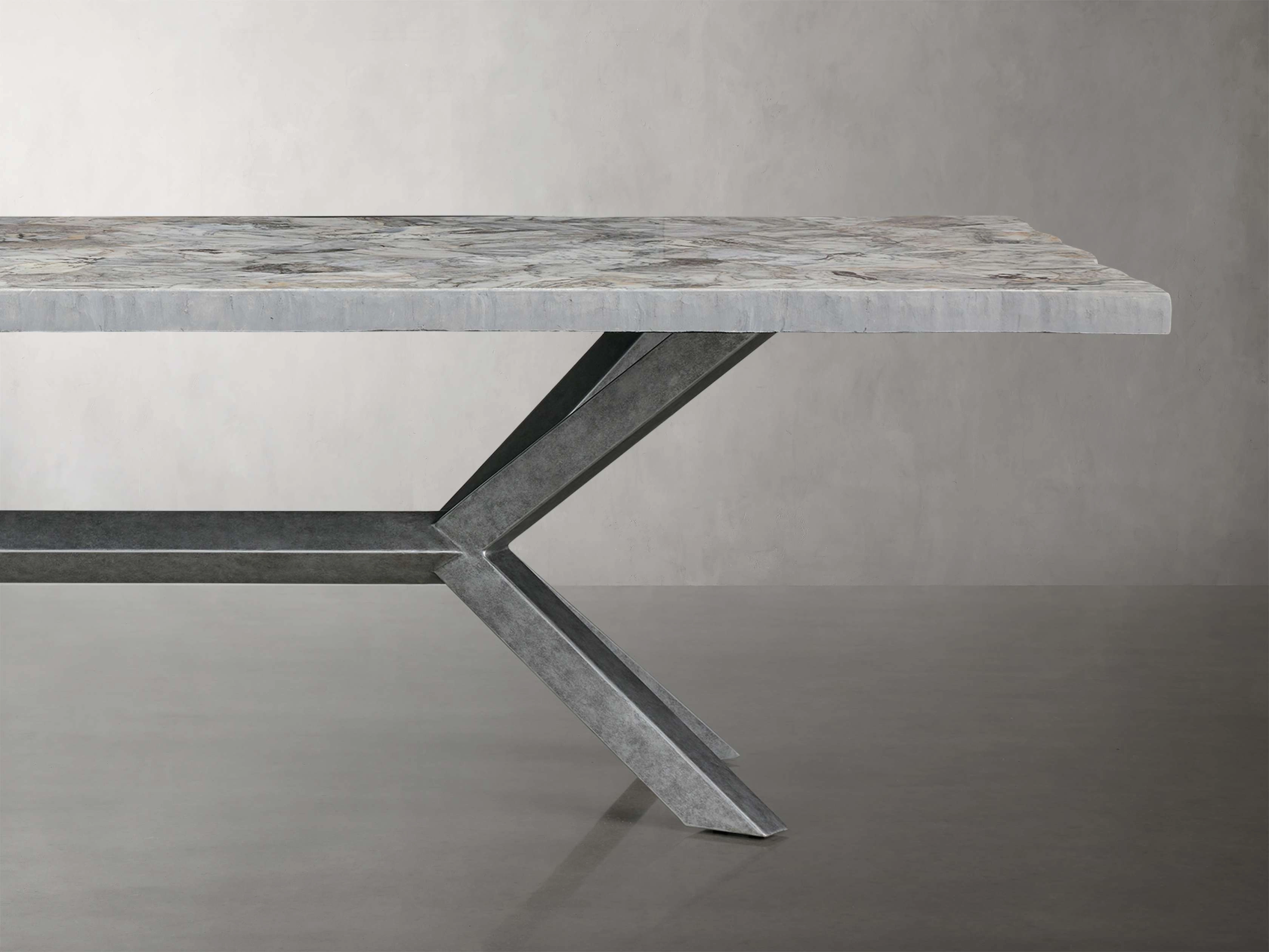 Petra Dining Table in Argento Pyrite