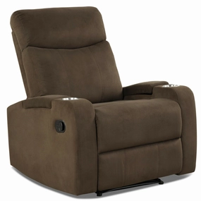 Recliner Chair with Cup Holders, Fabric Reclining Chair Manual Recliner Chair recliner chair, sleeper chair