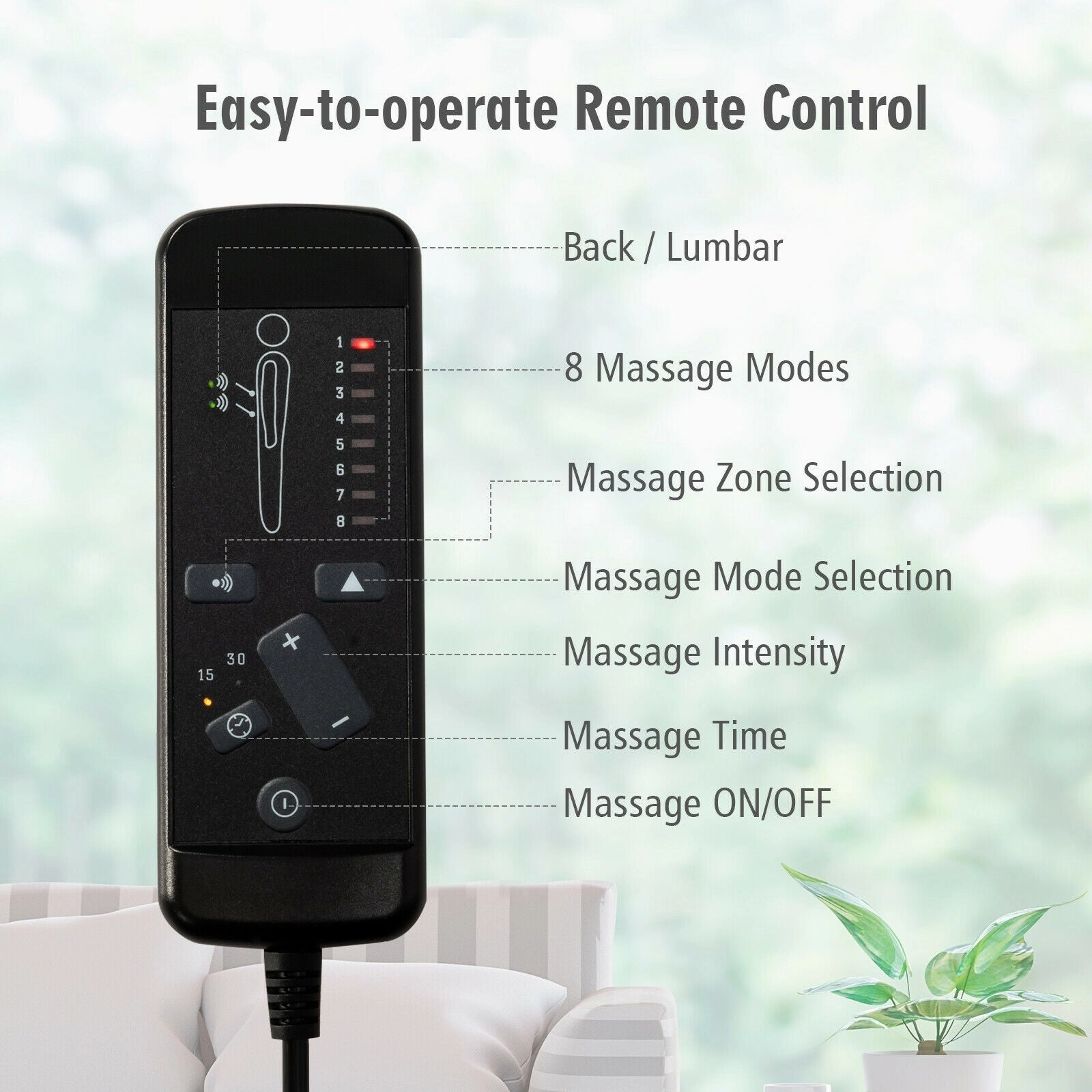 Recliner Chair with Vibration Massage, 360 Degree Swivel Reclining Sofa Chair, Adjustable Headrest & Footrest