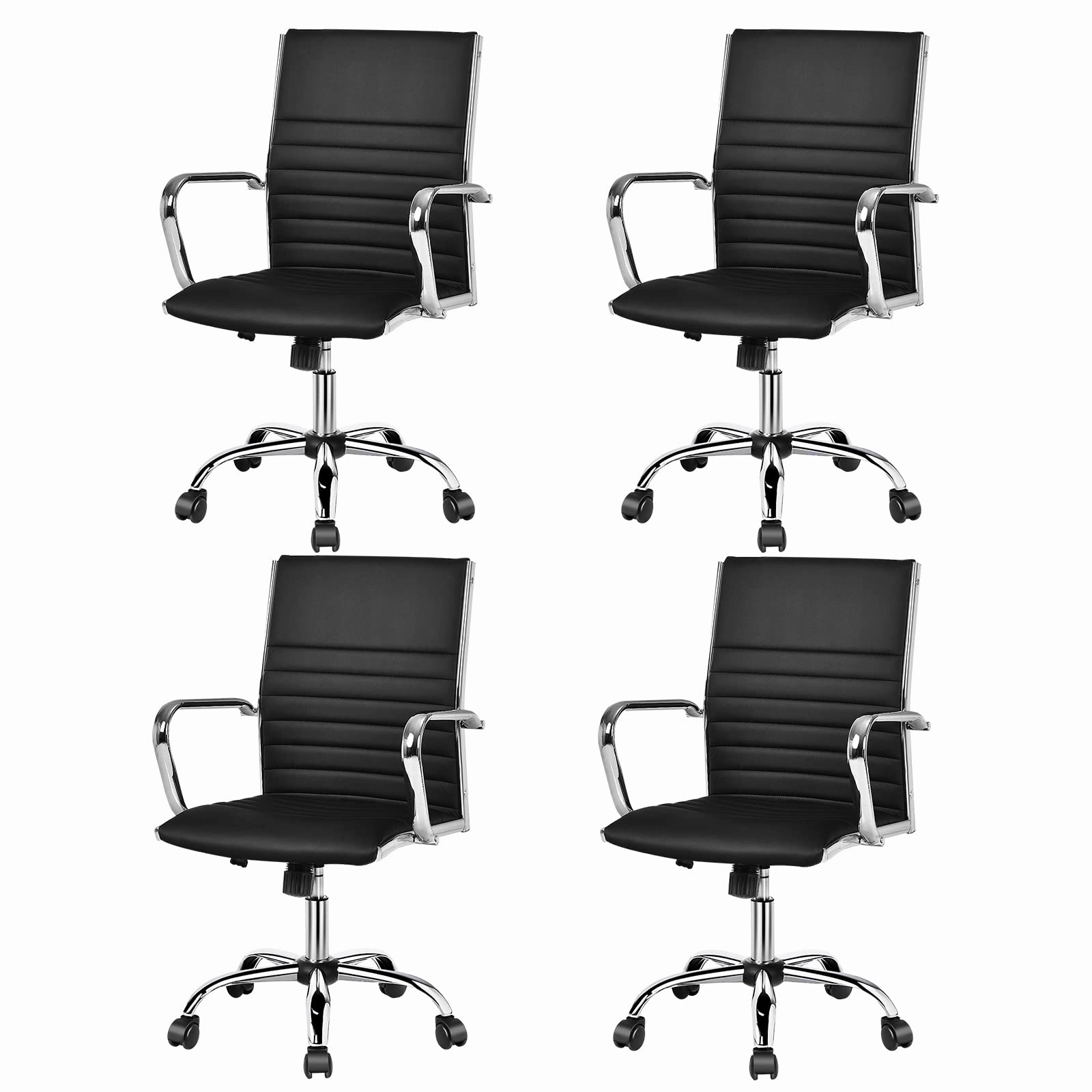 Ribbed Office Chair, Ergonomic High Back Executive Conference Chair