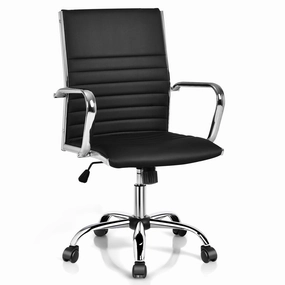 Ribbed Office Chair, Ergonomic High Back Executive Conference Chair office supplies, stationery