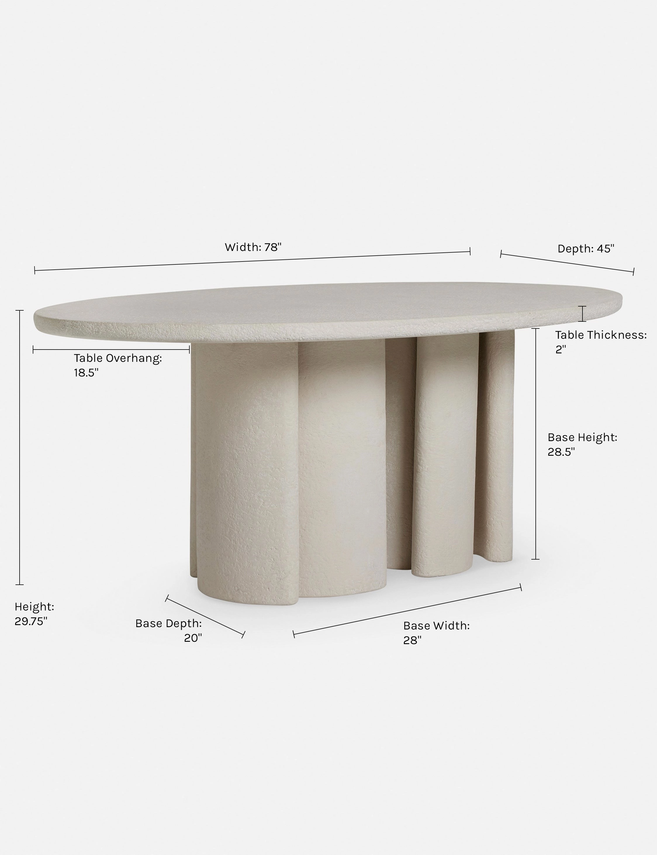 Rodrigo Indoor / Outdoor Oval Dining Table