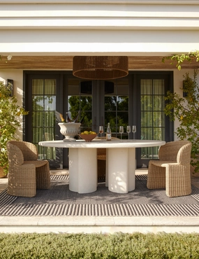 Rodrigo Indoor / Outdoor Oval Dining Table