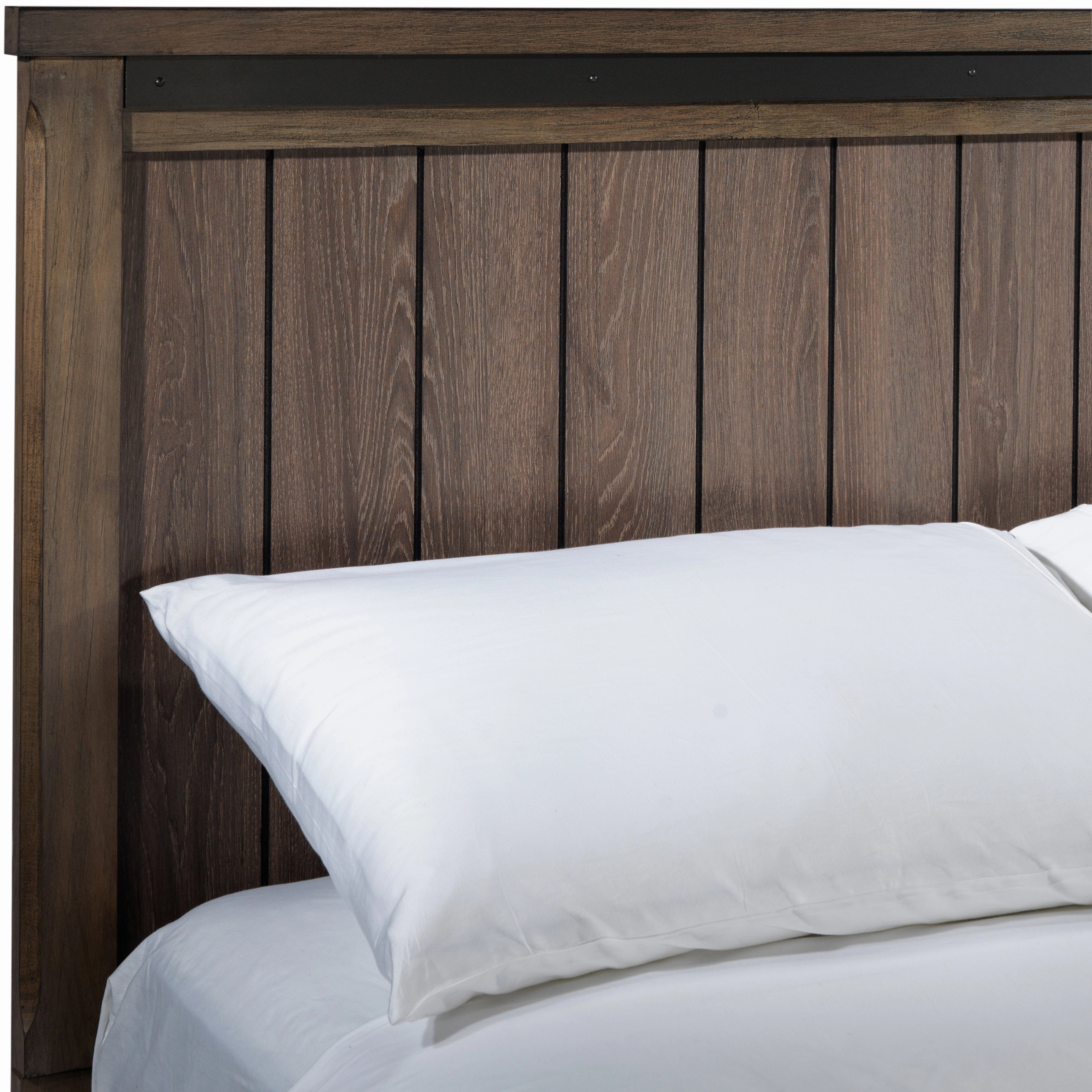 Rossco 3-Piece King Storage Bed - Rustic Oak