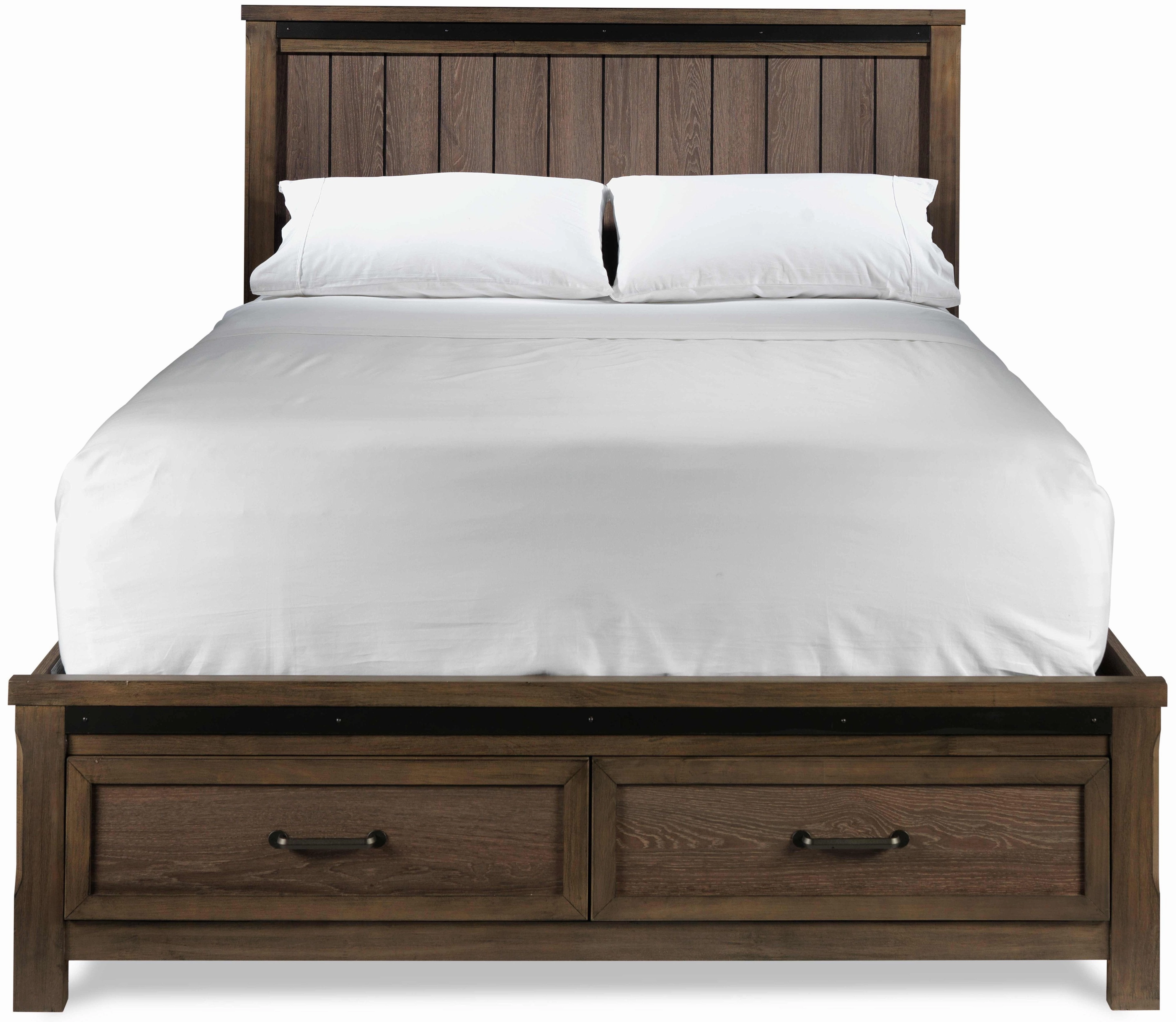 Rossco 3-Piece King Storage Bed - Rustic Oak