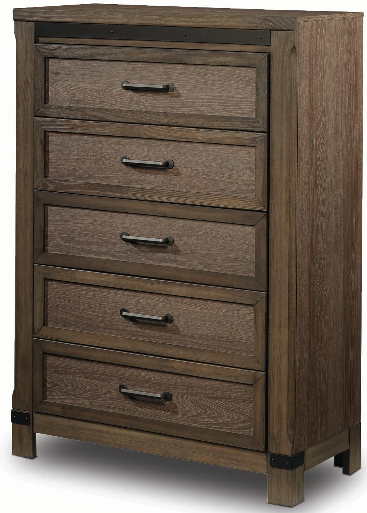 Rossco 5-Piece King Storage Bedroom Package - Rustic Oak