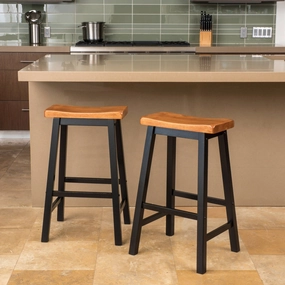 Saddle Wood 29-Inch Barstool (Set of 2) - NH520692 kitchen accessories, table linens