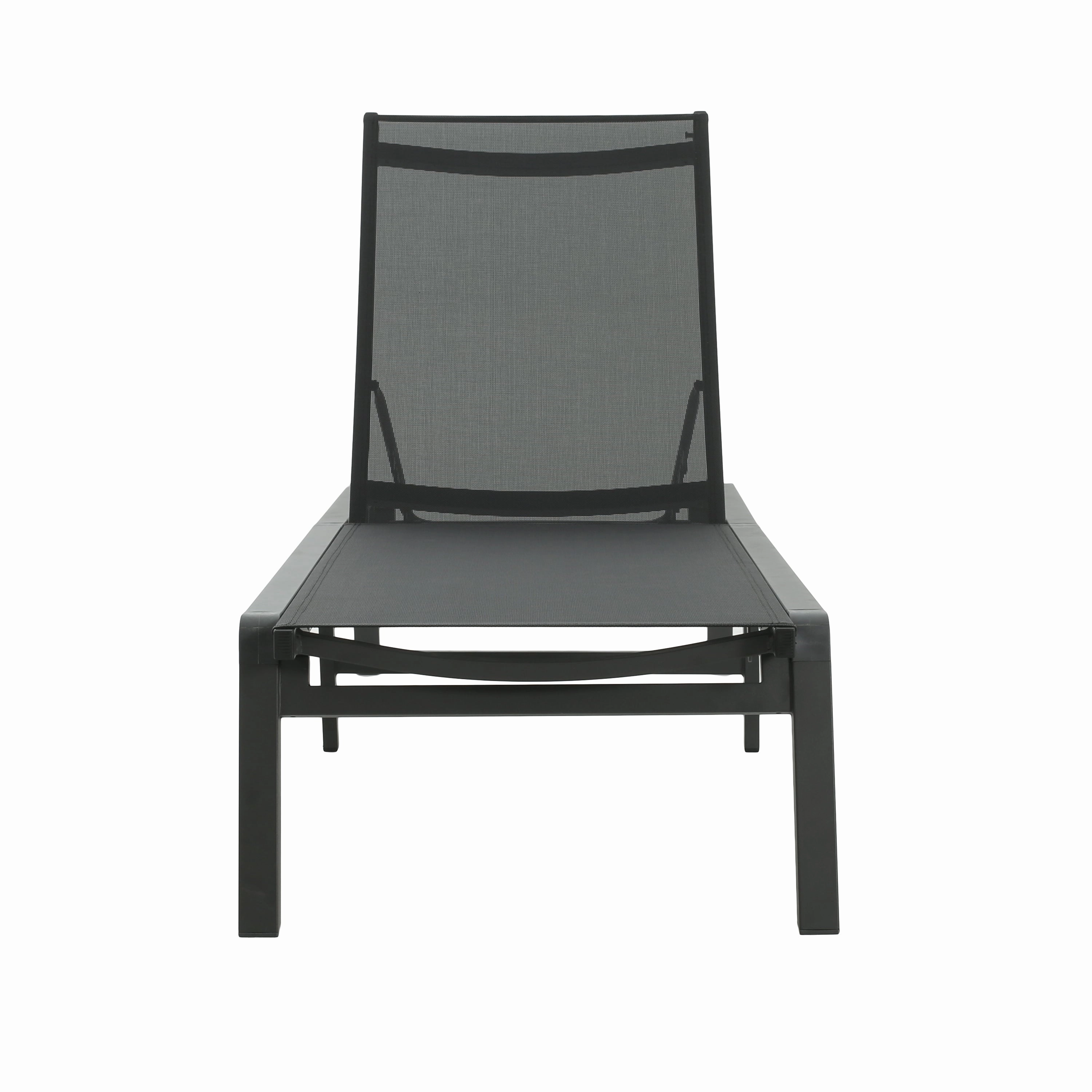 Salalh Outdoor Aluminum Folding Chaise Lounge, Set of 2