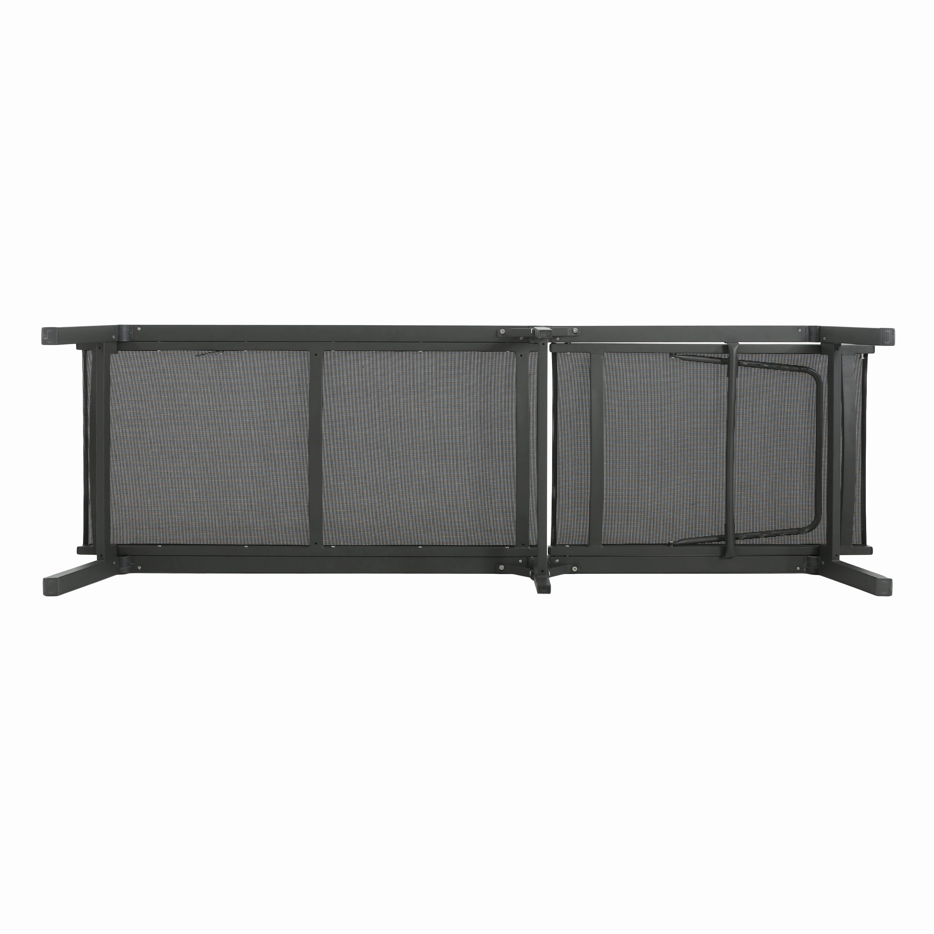 Salalh Outdoor Aluminum Folding Chaise Lounge, Set of 2