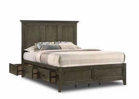 San Mateo 3-Piece King Storage Bed - Pewter