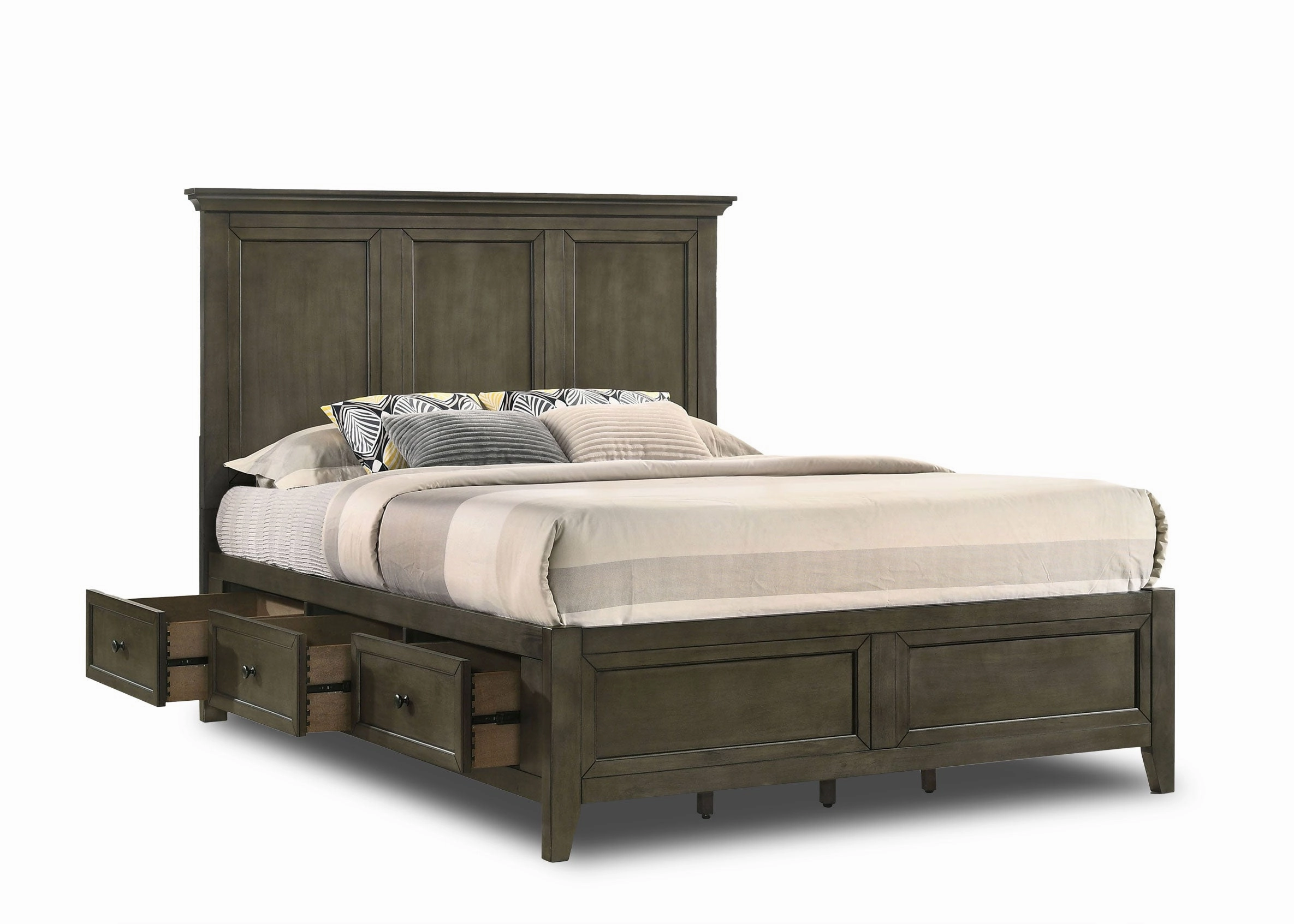 San Mateo 3-Piece King Storage Bed - Pewter