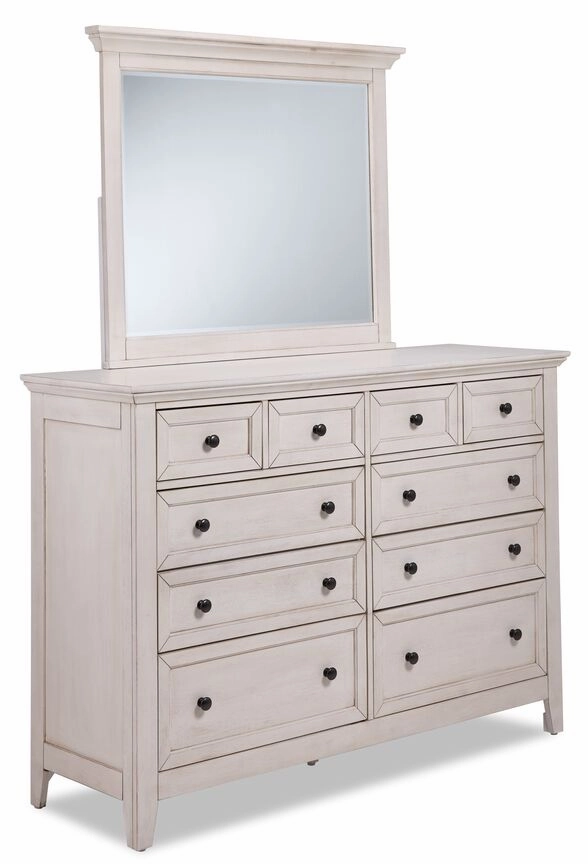 San Mateo 6-Piece Full Panel Bedroom Package - Antique White