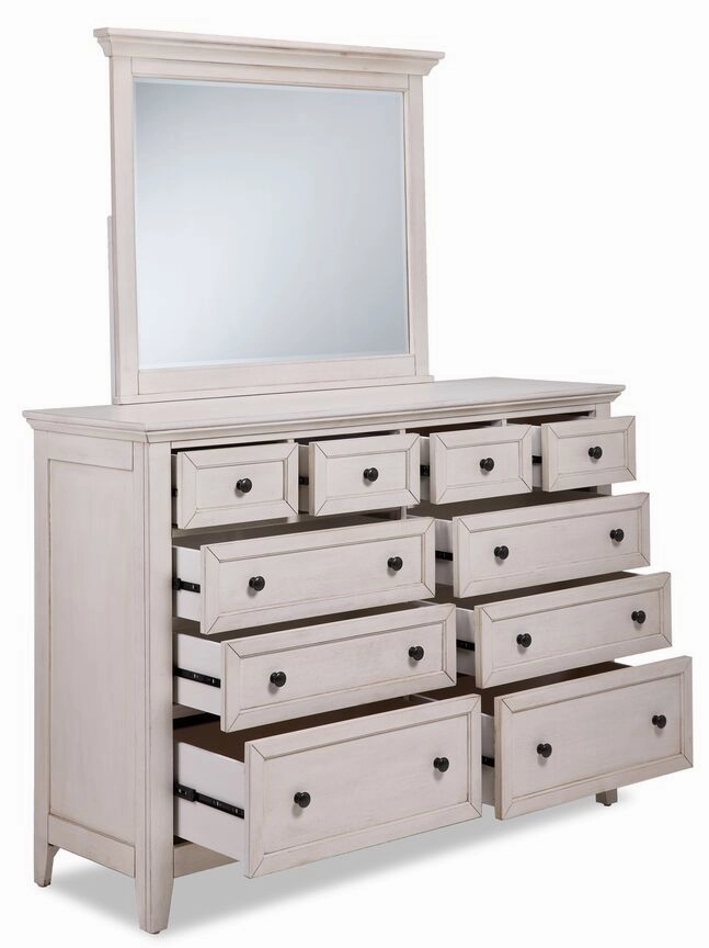 San Mateo 6-Piece Full Panel Bedroom Package - Antique White