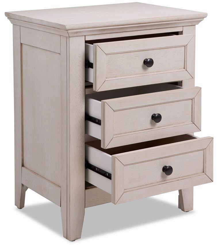 San Mateo 6-Piece Full Panel Bedroom Package - Antique White