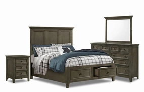 San Mateo 6-Piece Full Storage Bedroom Package - Pewter