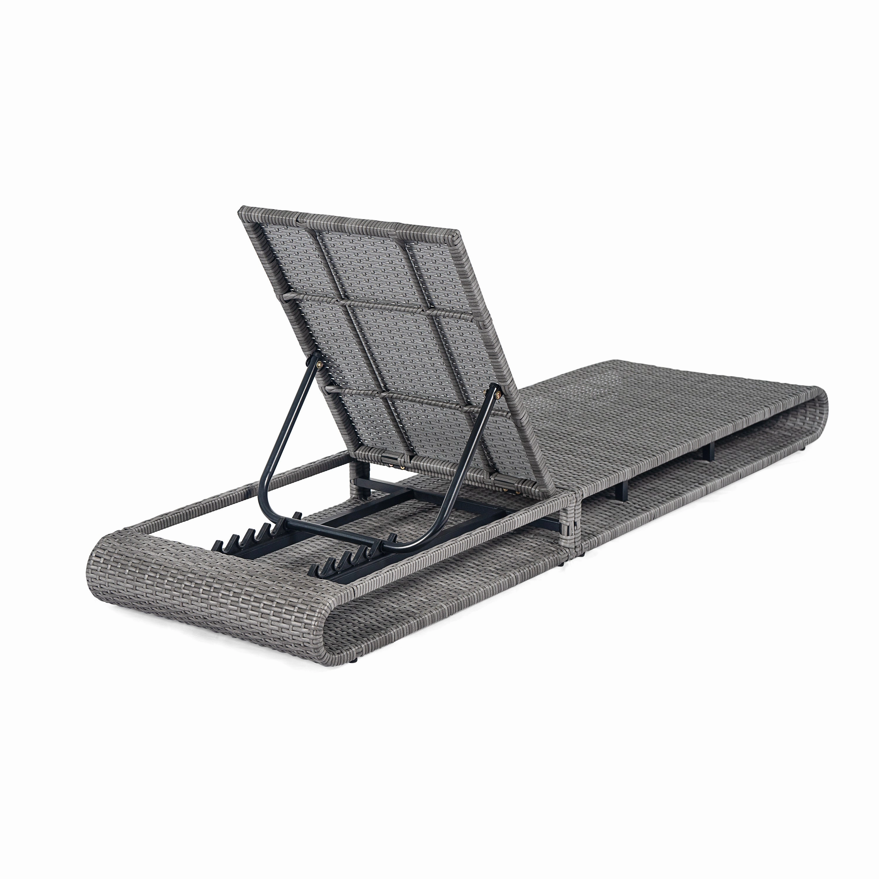 Sancty Outdoor PE Rattan Chaise Lounge