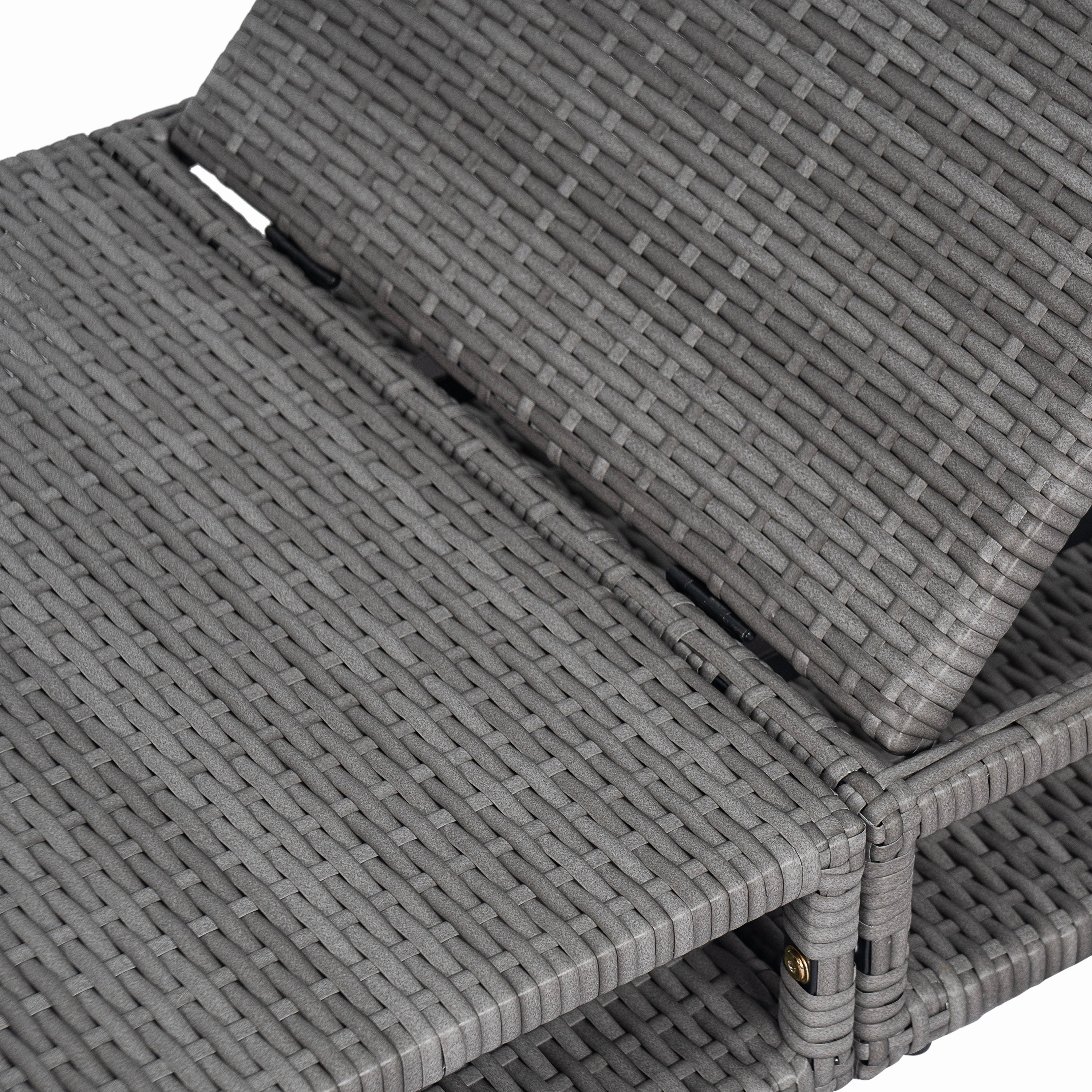Sancty Outdoor PE Rattan Chaise Lounge