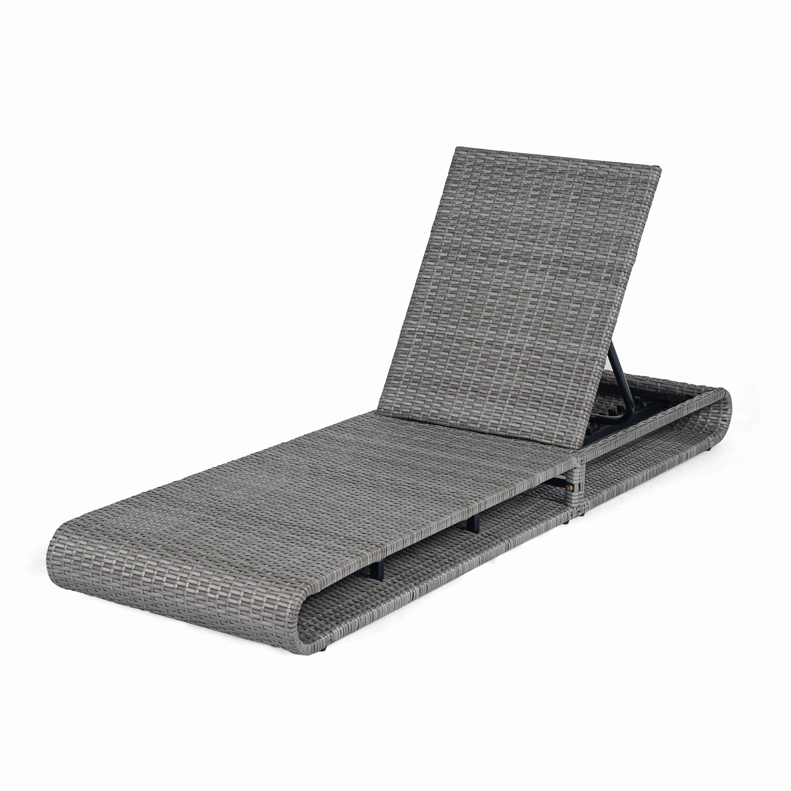 Sancty Outdoor PE Rattan Chaise Lounge