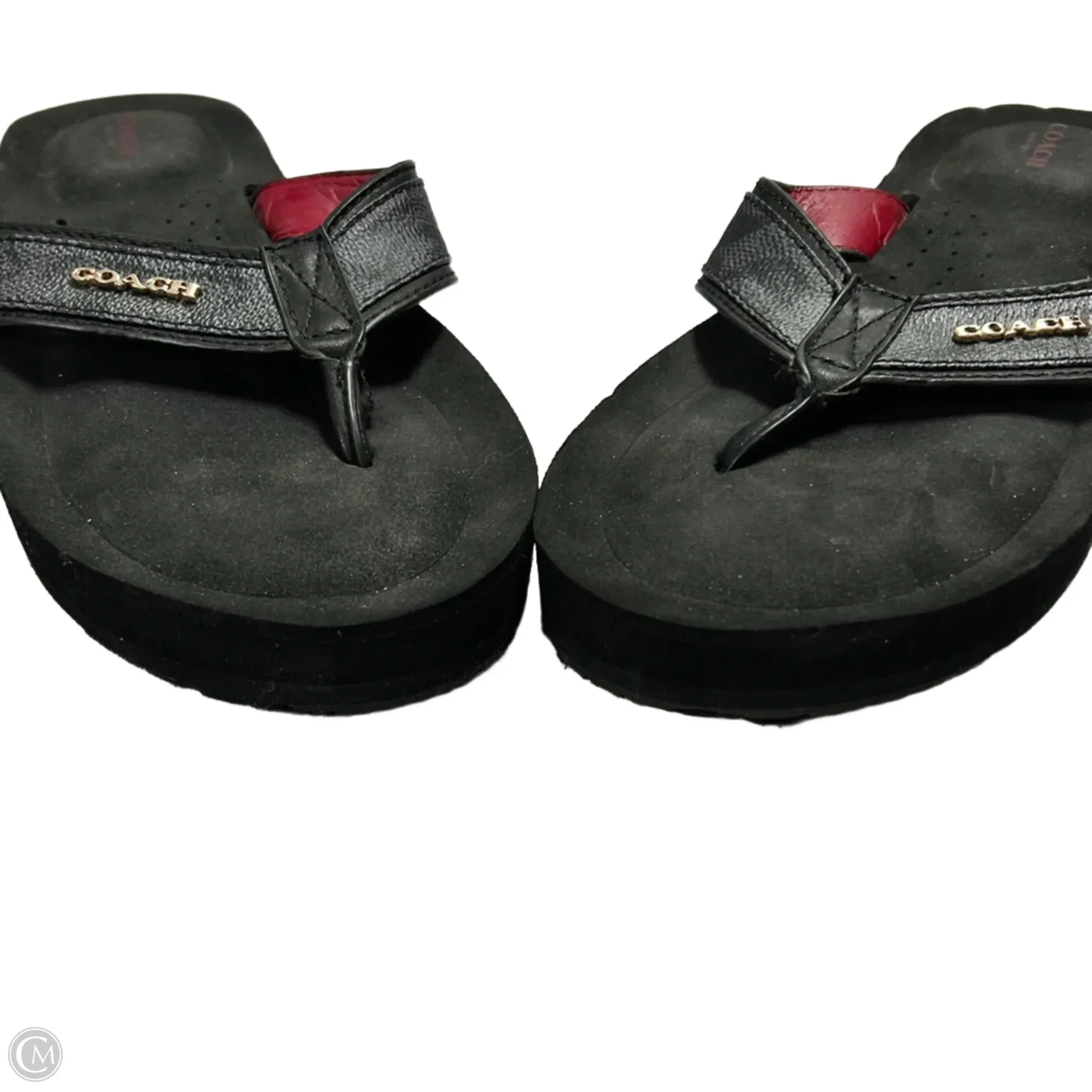 Sandals Designer By Coach In Black, Size: 8.5
