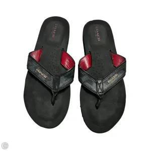 Sandals Designer By Coach In Black, Size: 8.5