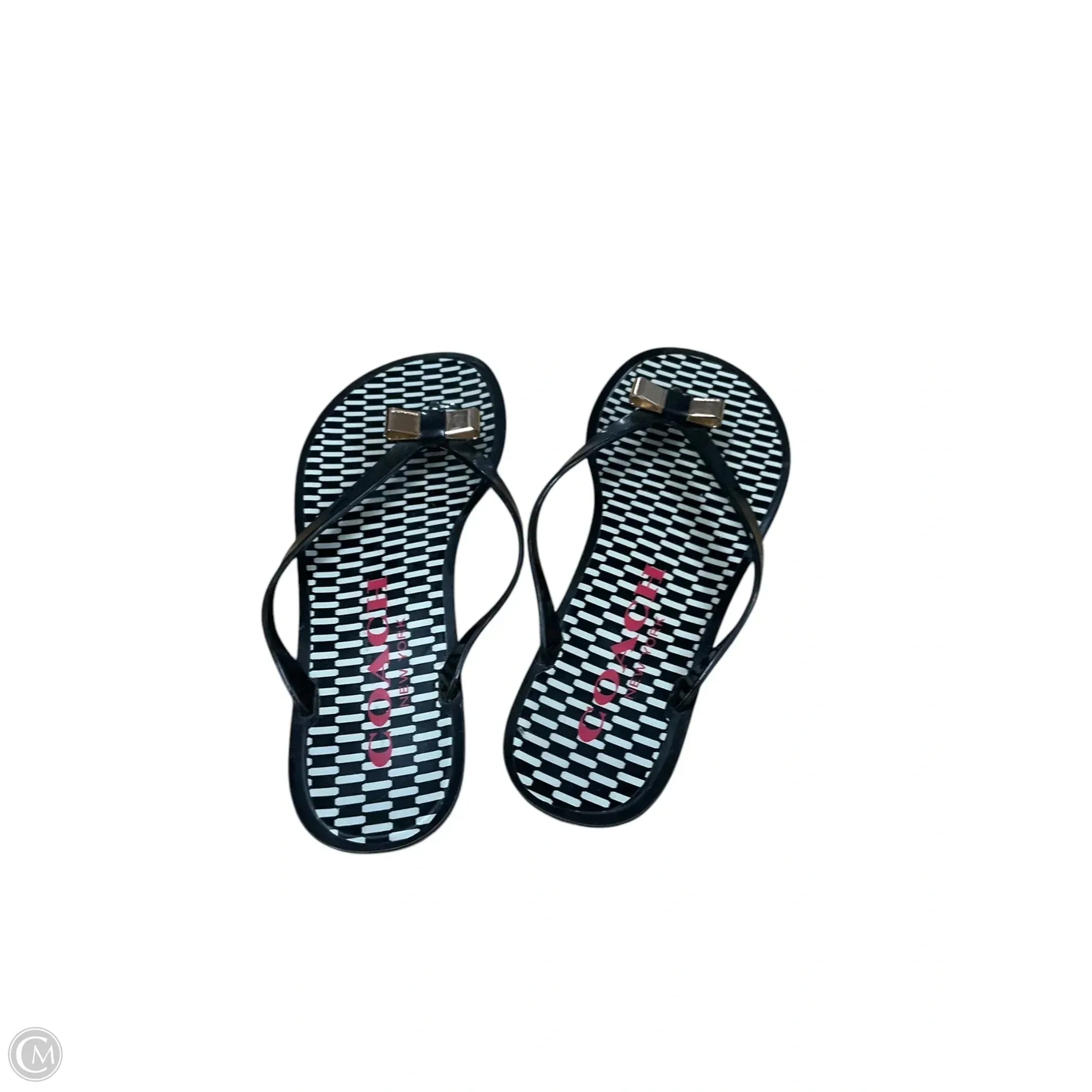 Sandals Designer By Coach In Black, Size: 8