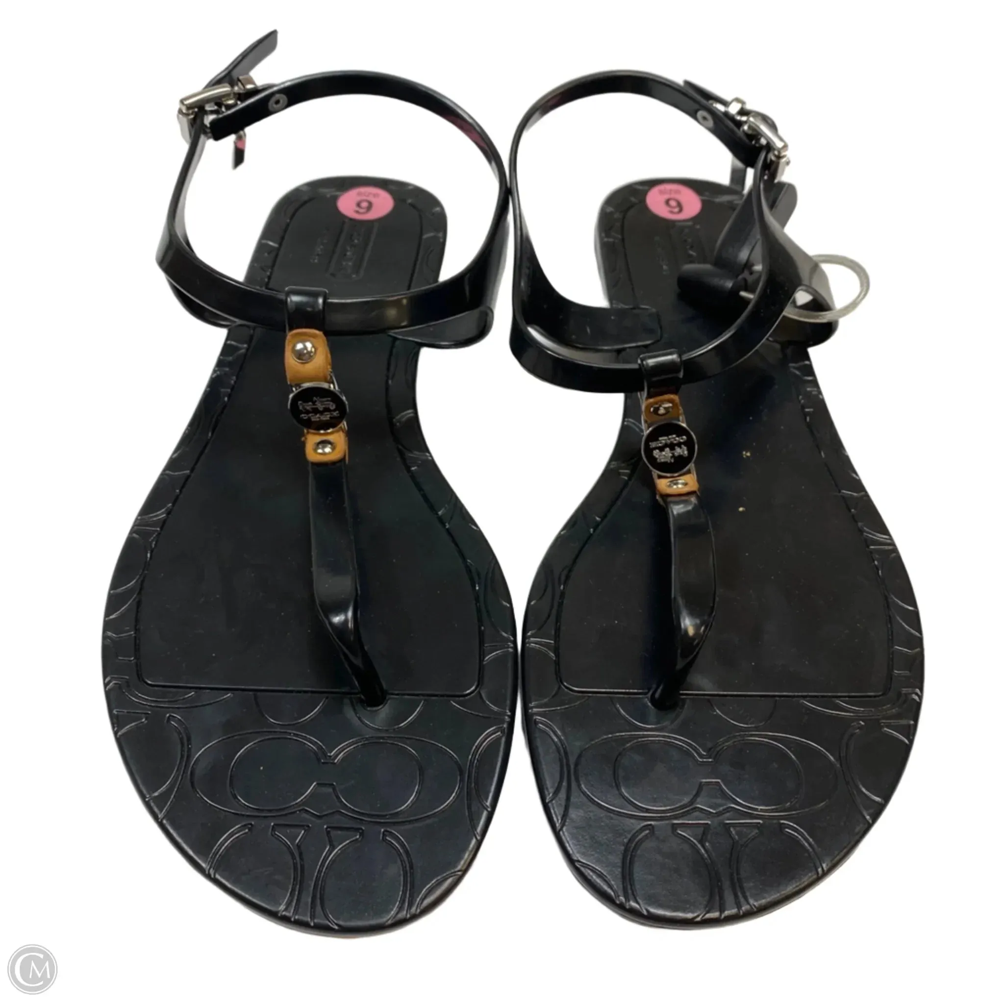 Sandals Designer By Coach In Black, Size: 9