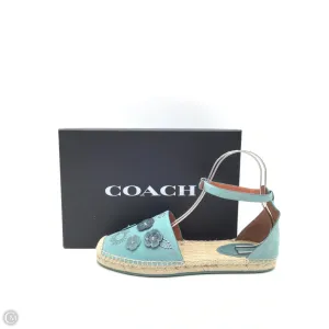 Sandals Designer By Coach In Teal, Size: 11