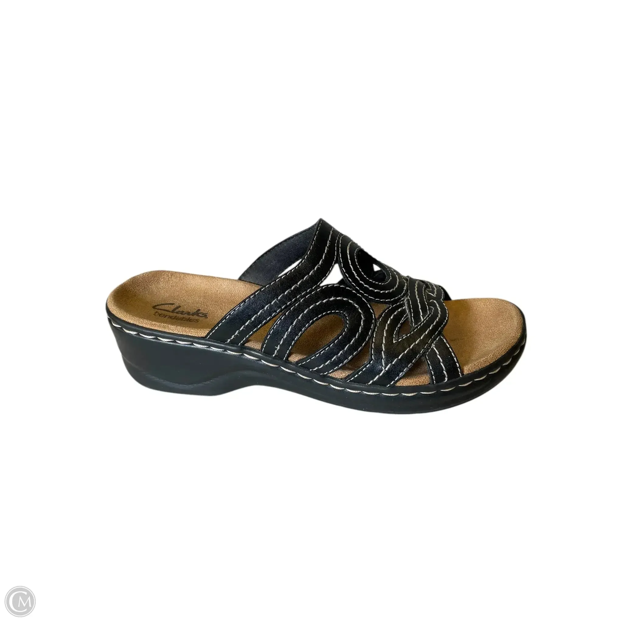 Sandals Flats By Clarks In Black, Size: 9 clarks