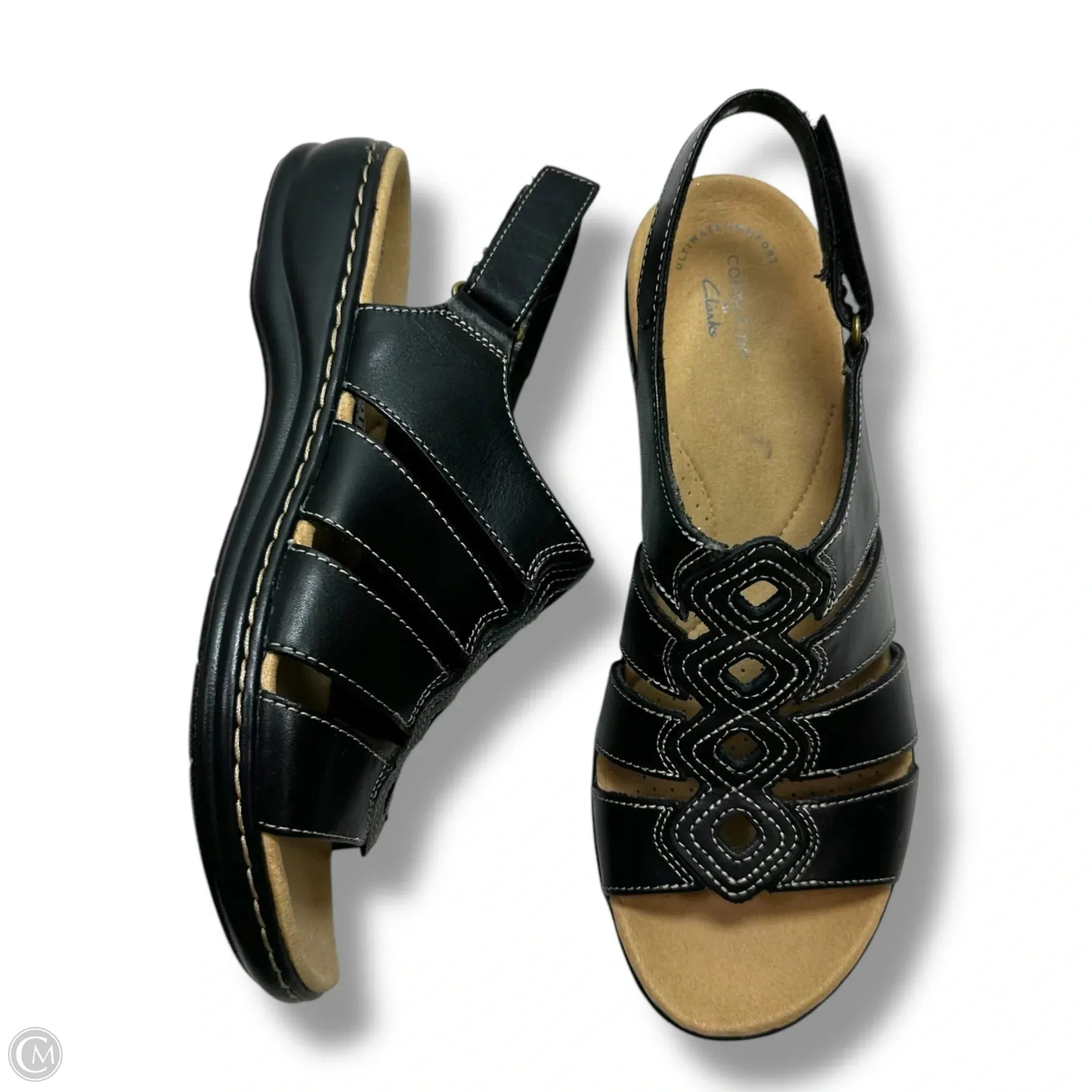 Sandals Flats By Clarks In Black, Size: 9.5 clarks