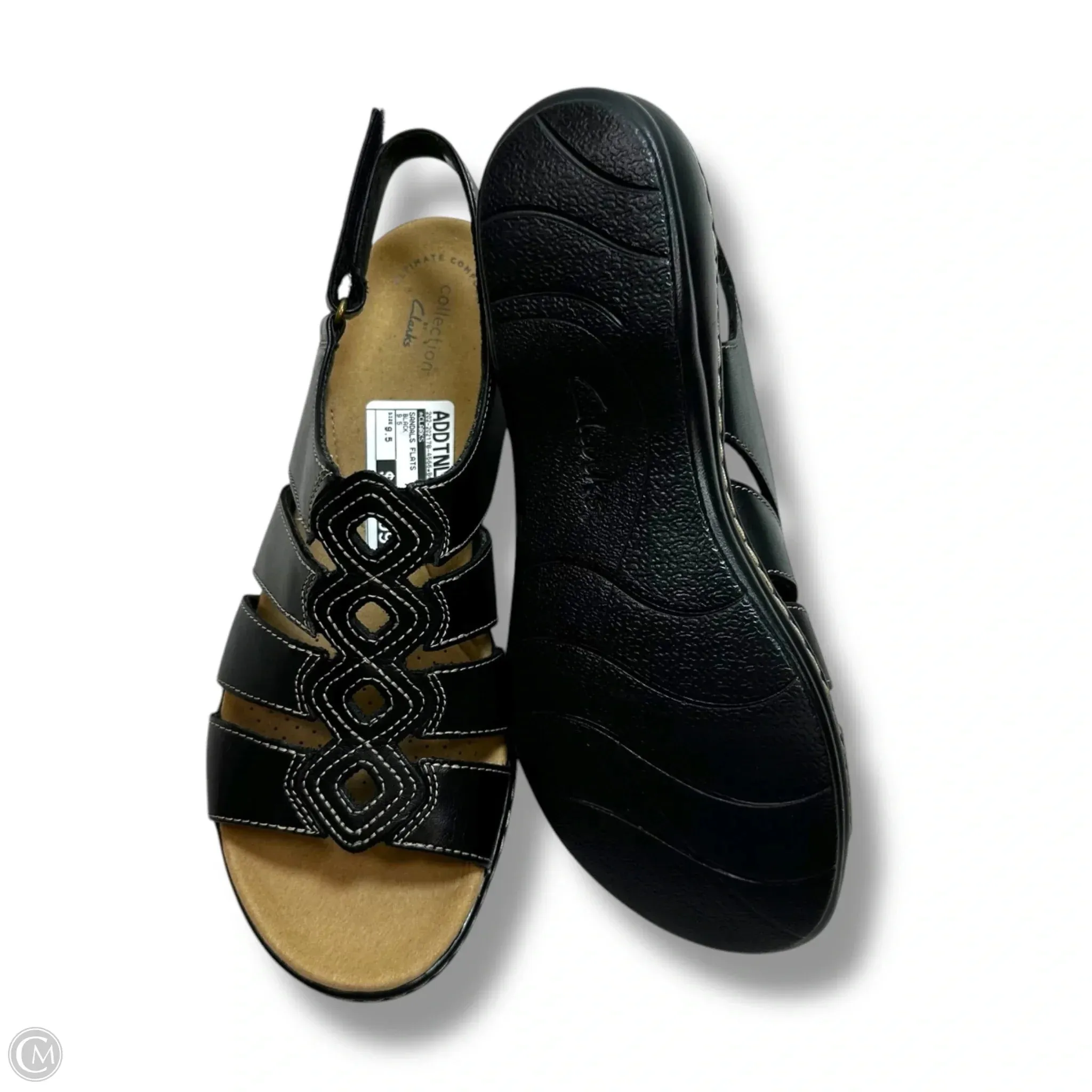 Sandals Flats By Clarks In Black, Size: 9.5 clarks