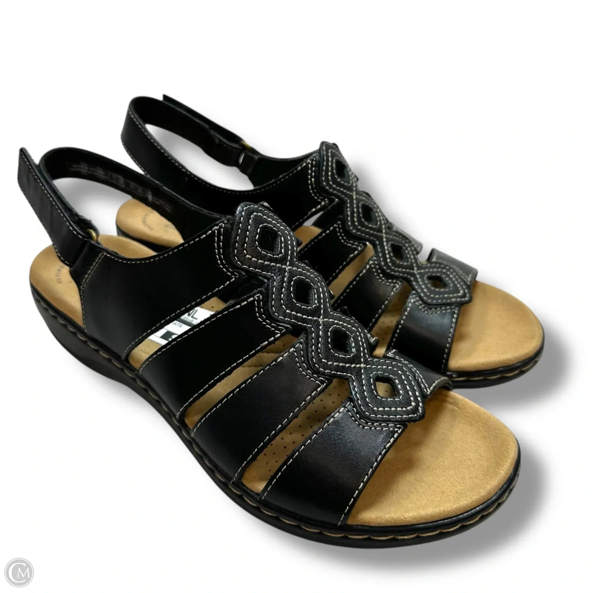 Sandals Flats By Clarks In Black, Size: 9.5 clarks