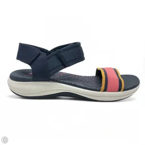 Sandals Flats By Clarks In Blue & Pink, Size: 9 clarks