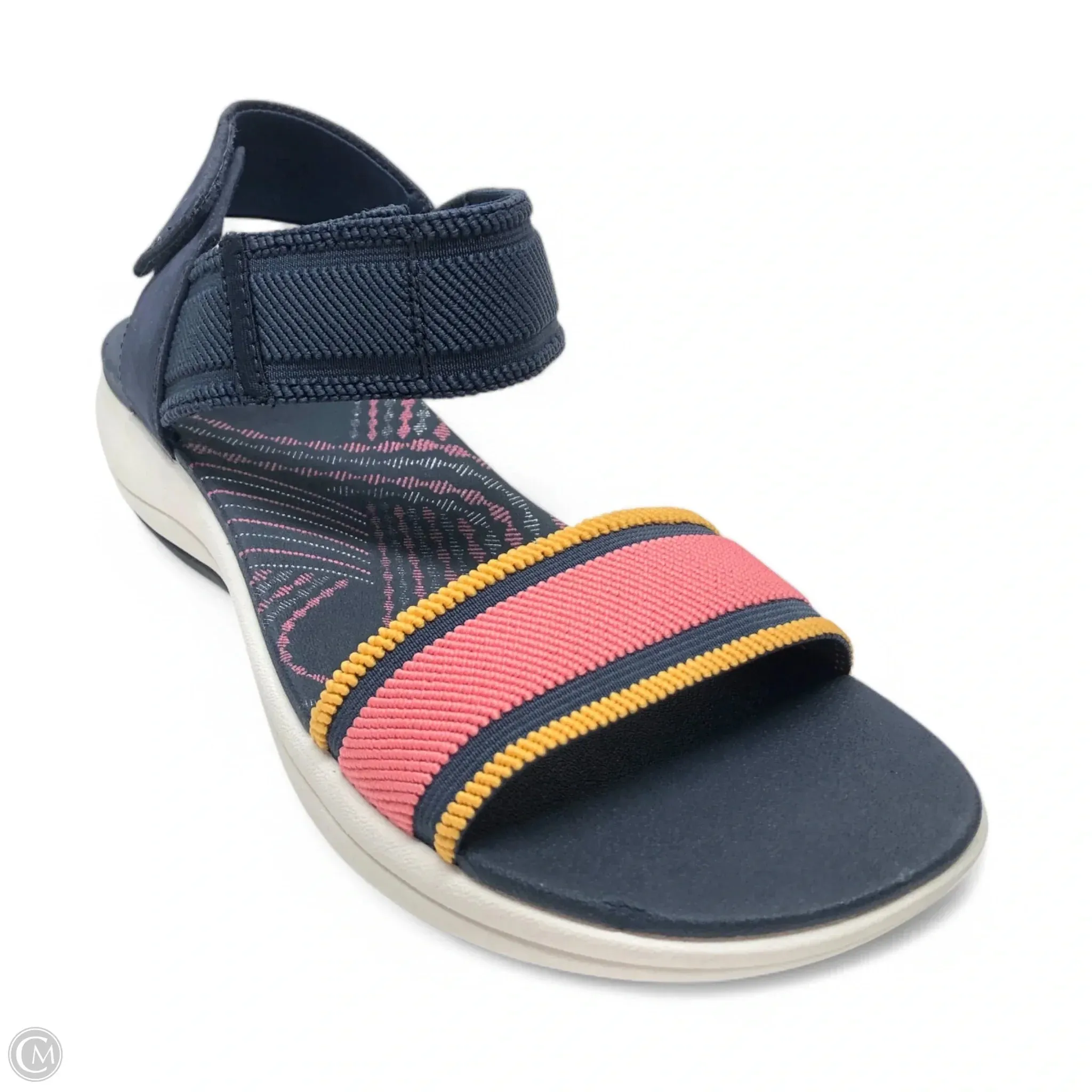 Sandals Flats By Clarks In Blue & Pink, Size: 9